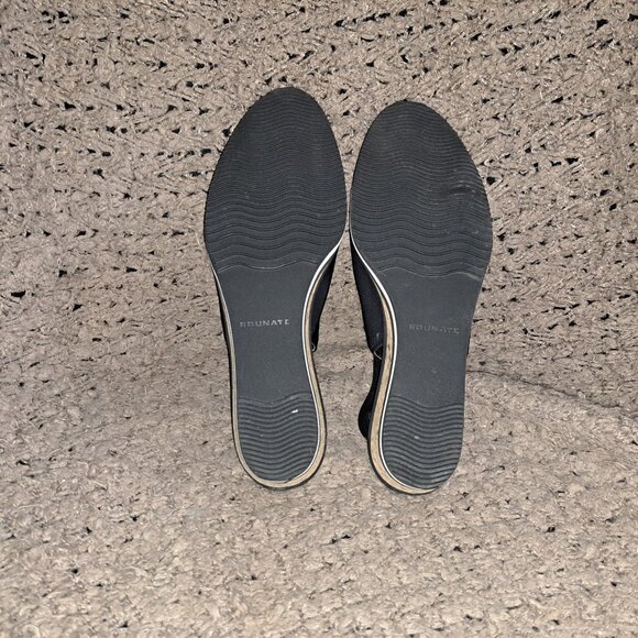 BRUNATE-Bungalow-Fabric Slingback Cork Wedge-Peep Toe-Sz 38.5-Near Mint - Picture 8 of 8